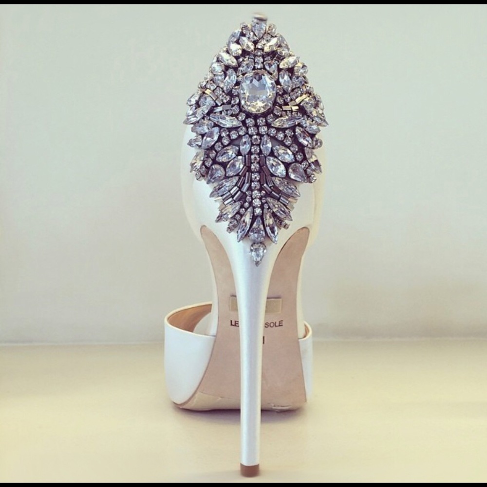 Badgley Mischa Kindra White Satin Bridal Shoe